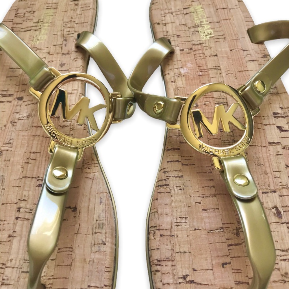 Michael Kors gold sandals - Picture 2 of 6